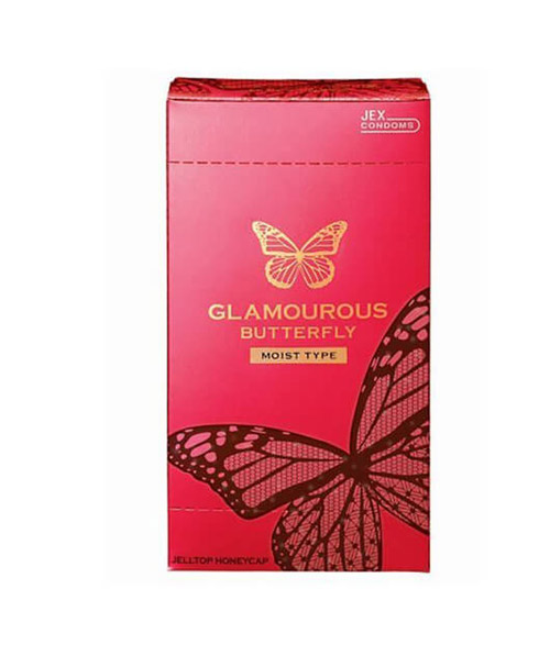 Bao cao su Jex Glamourous Butterfly Moist hộp 12 chiếc