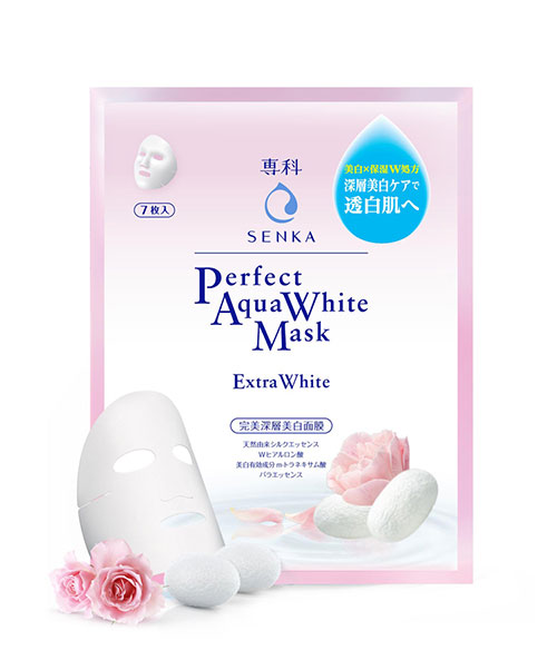 Mặt nạ dưỡng trắng da Senka Perfect Aqua Extra White Mask – 1 miếng